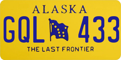 AK license plate GQL433