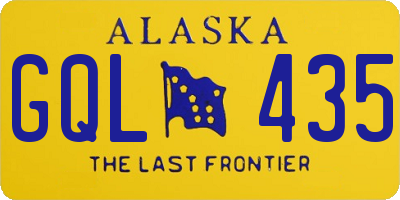 AK license plate GQL435