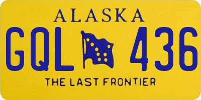 AK license plate GQL436