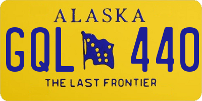 AK license plate GQL440