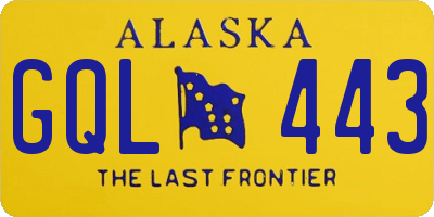 AK license plate GQL443
