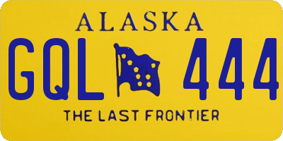 AK license plate GQL444