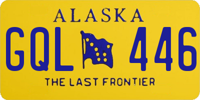 AK license plate GQL446