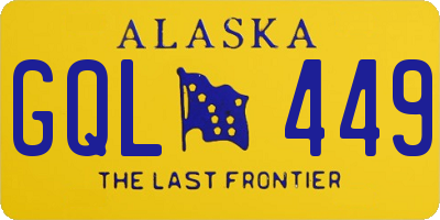 AK license plate GQL449