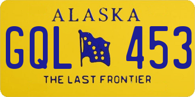 AK license plate GQL453