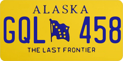 AK license plate GQL458
