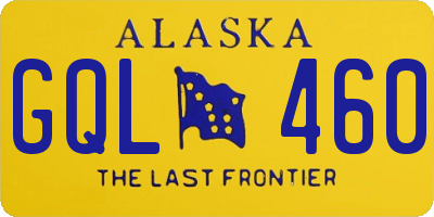 AK license plate GQL460