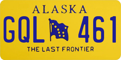 AK license plate GQL461