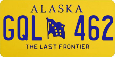 AK license plate GQL462