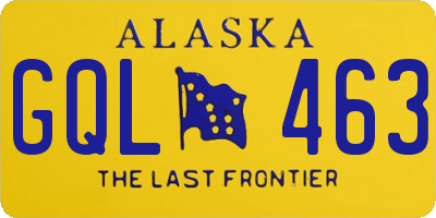 AK license plate GQL463
