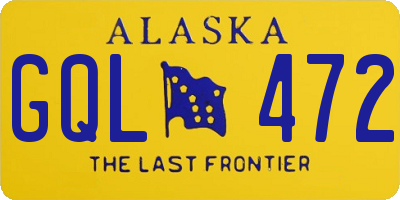 AK license plate GQL472