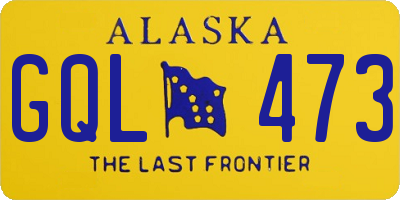 AK license plate GQL473