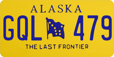 AK license plate GQL479