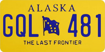 AK license plate GQL481