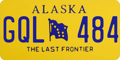 AK license plate GQL484