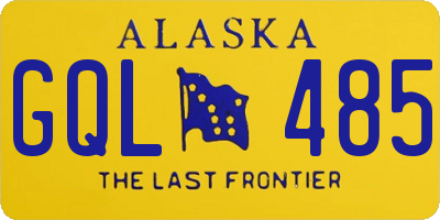 AK license plate GQL485