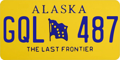 AK license plate GQL487
