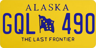 AK license plate GQL490