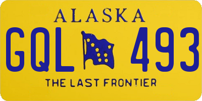 AK license plate GQL493