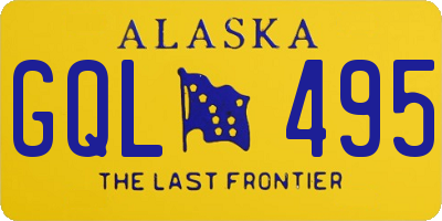 AK license plate GQL495