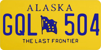AK license plate GQL504