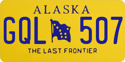 AK license plate GQL507