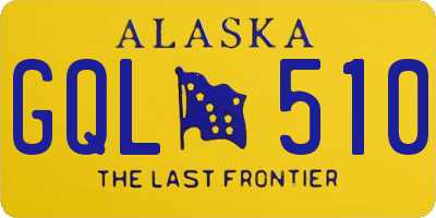 AK license plate GQL510