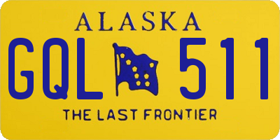 AK license plate GQL511