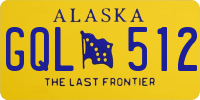 AK license plate GQL512