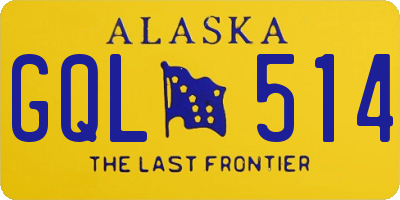 AK license plate GQL514