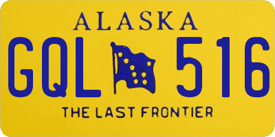 AK license plate GQL516