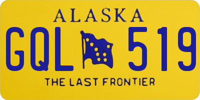 AK license plate GQL519