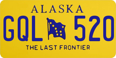 AK license plate GQL520