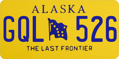 AK license plate GQL526