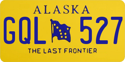 AK license plate GQL527