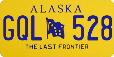 AK license plate GQL528