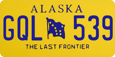 AK license plate GQL539