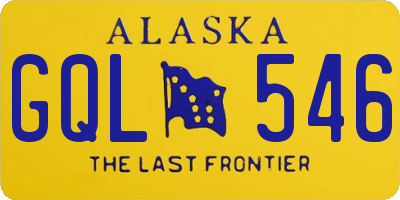 AK license plate GQL546