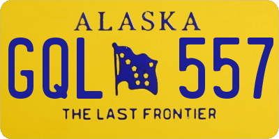 AK license plate GQL557