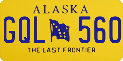 AK license plate GQL560