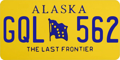 AK license plate GQL562