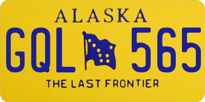 AK license plate GQL565