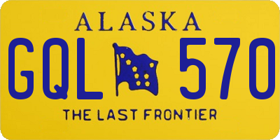 AK license plate GQL570
