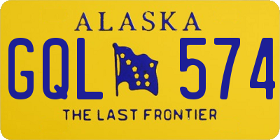 AK license plate GQL574