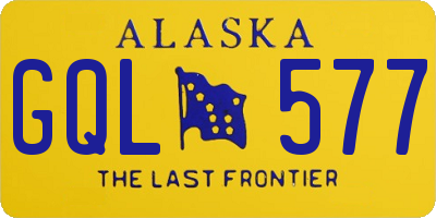 AK license plate GQL577