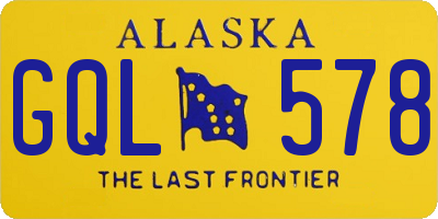 AK license plate GQL578