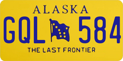 AK license plate GQL584