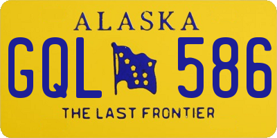 AK license plate GQL586