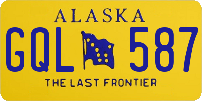 AK license plate GQL587