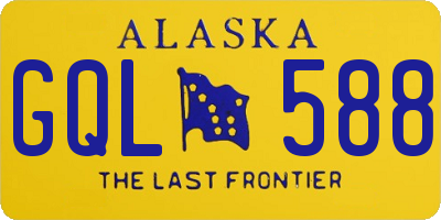 AK license plate GQL588